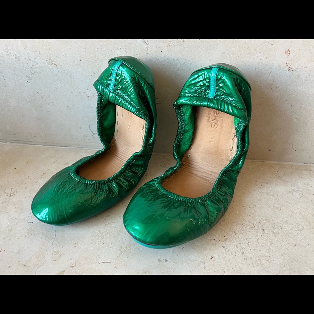 Tieks Emerald Green Patent Leather Sz11